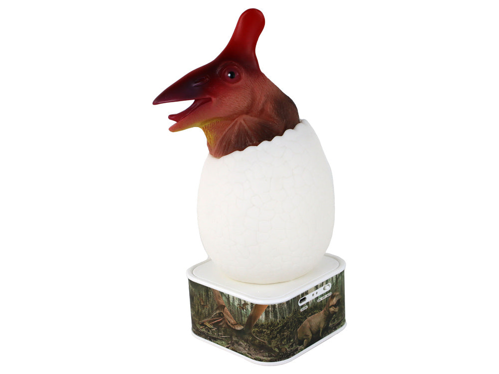 Kiaušinio formos LED lempa su Pterozauru, raudona