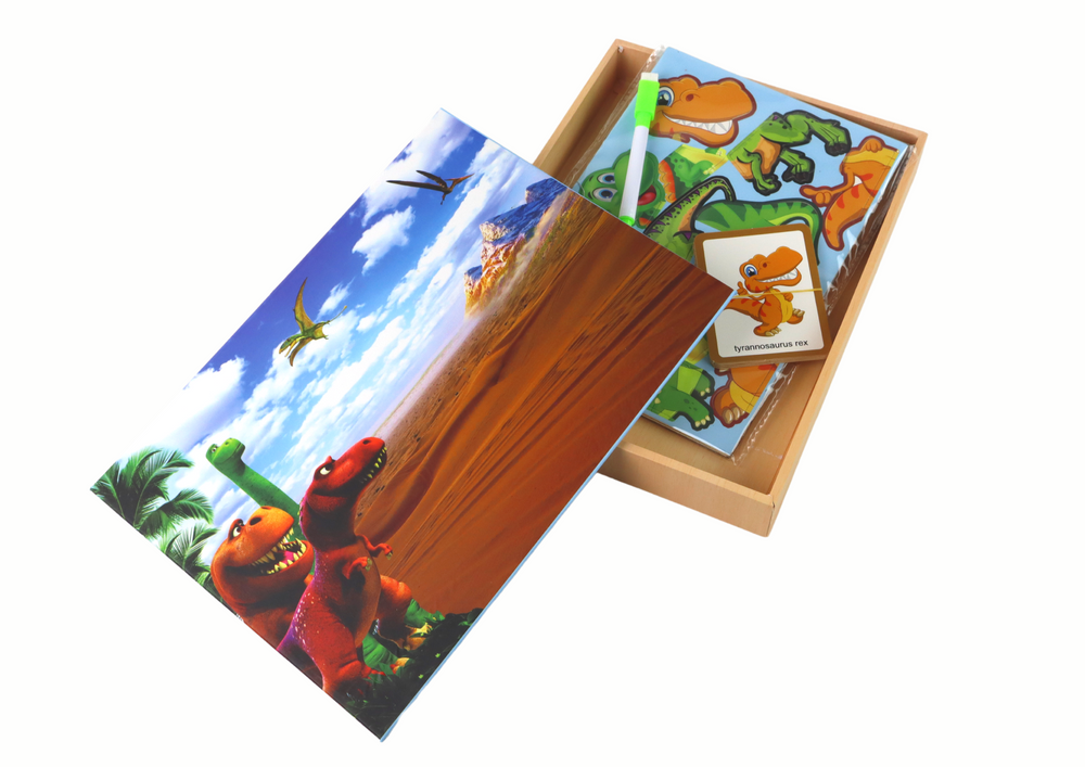 Edukacinių magnetinių dėlionių rinkinys, dinozaurai