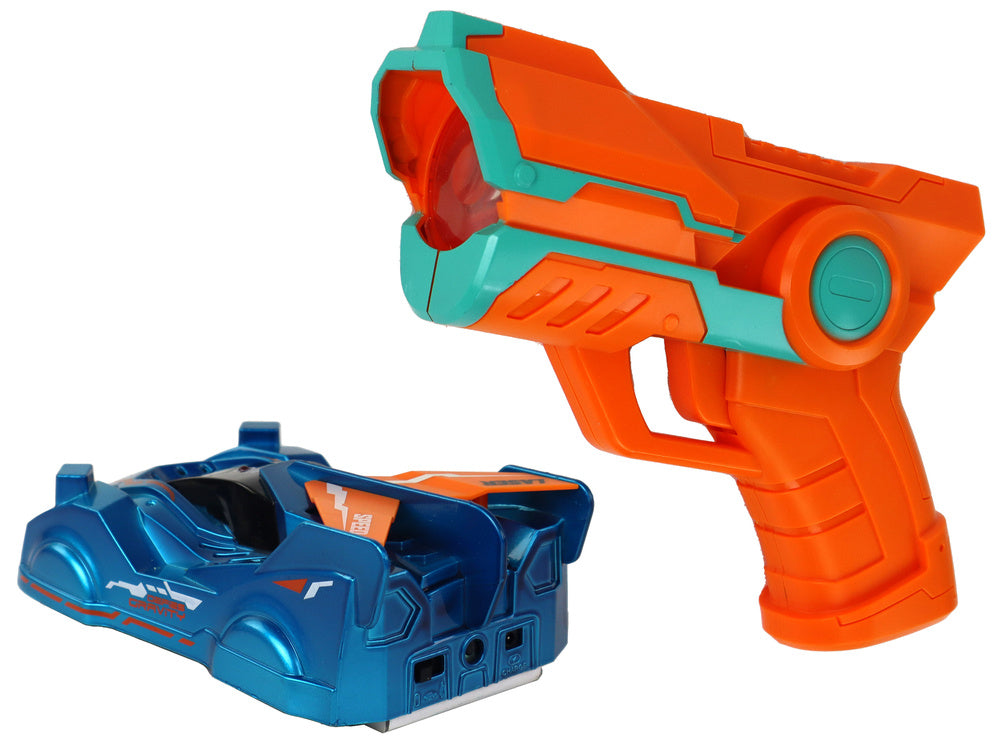 Nuotolinių būdu valdomas žaislinis automobilis, mėlynas