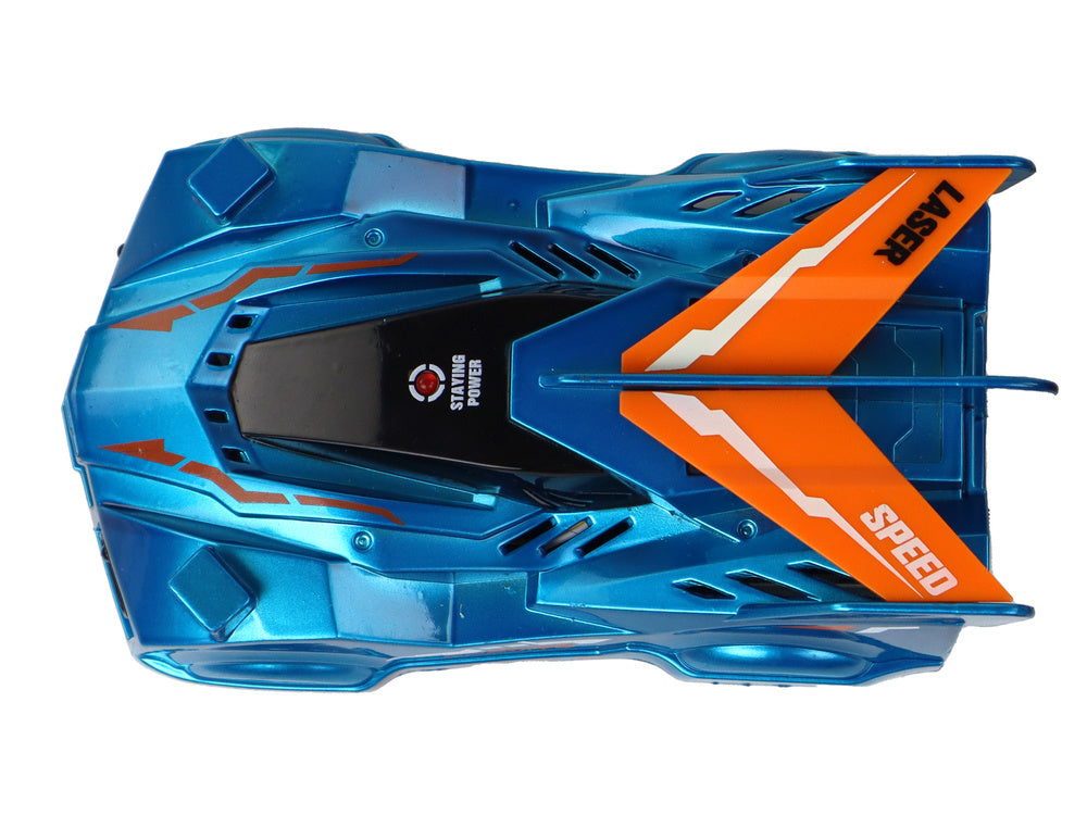 Nuotolinių būdu valdomas žaislinis automobilis, mėlynas