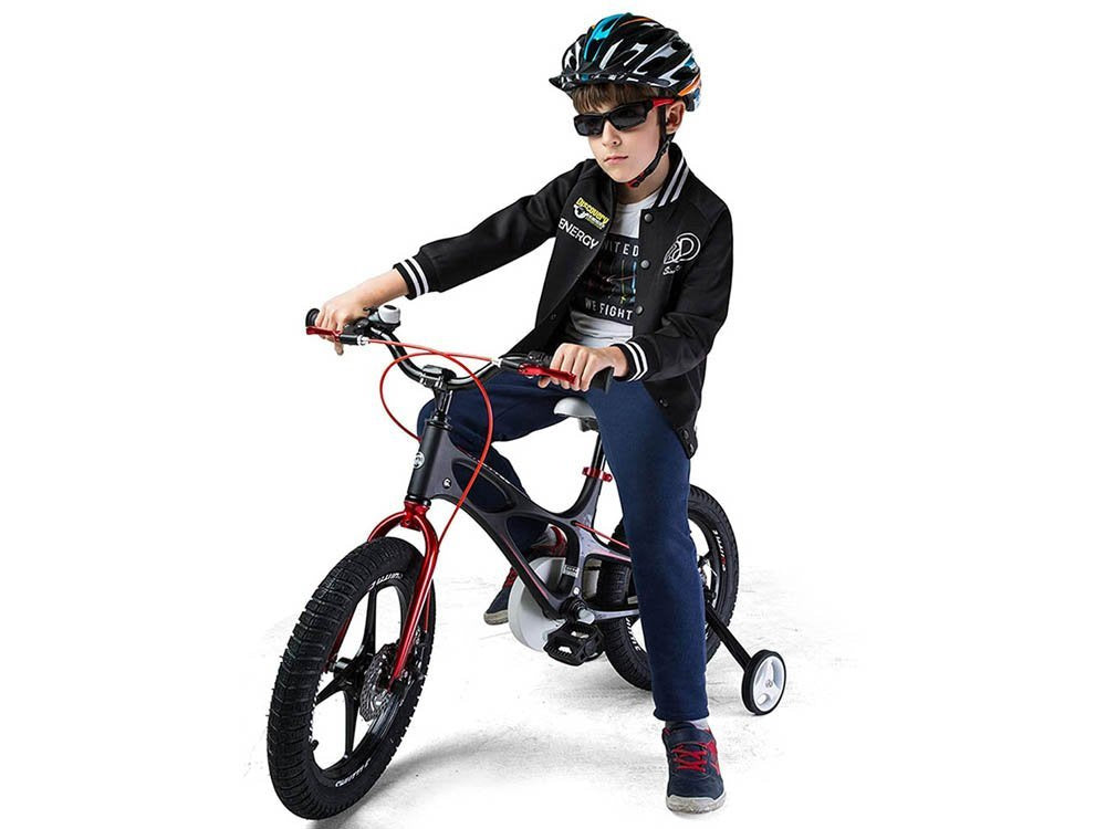 Vaikiškas dviratis su stūmimo rankena “Royal Baby 14 "Space Shuttle”, juodas