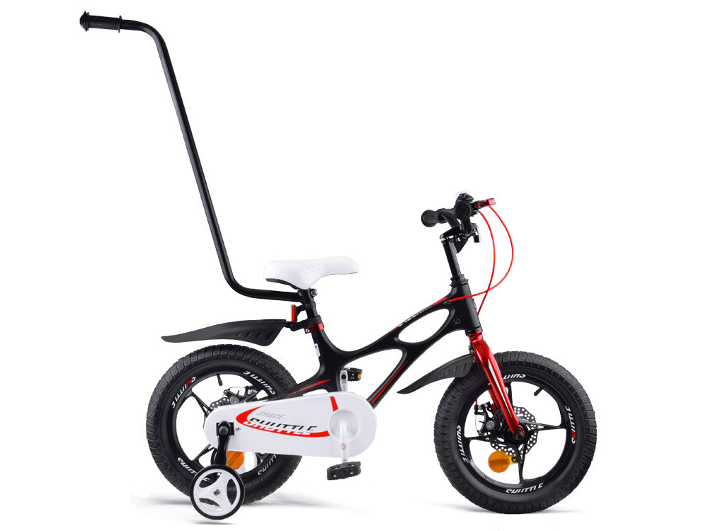 Vaikiškas dviratis su stūmimo rankena “Royal Baby 14 "Space Shuttle”, juodas