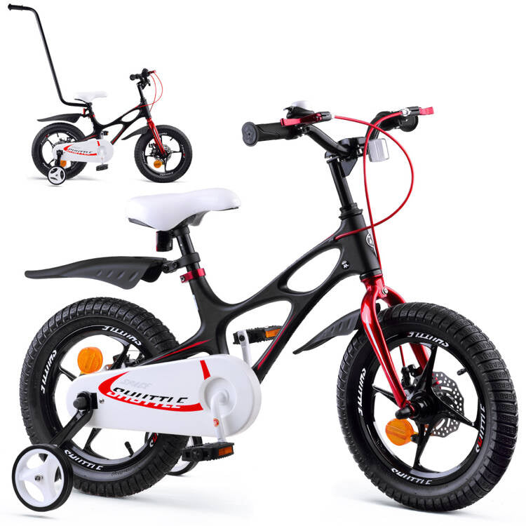 Vaikiškas dviratis su stūmimo rankena “Royal Baby 14 "Space Shuttle”, juodas