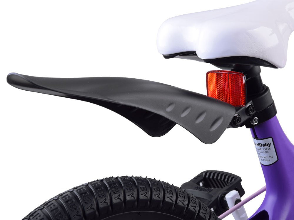 Vaikiškas dviratis 14" su papildomais ratais ir stumimo rankena, violetinis, Royal Baby