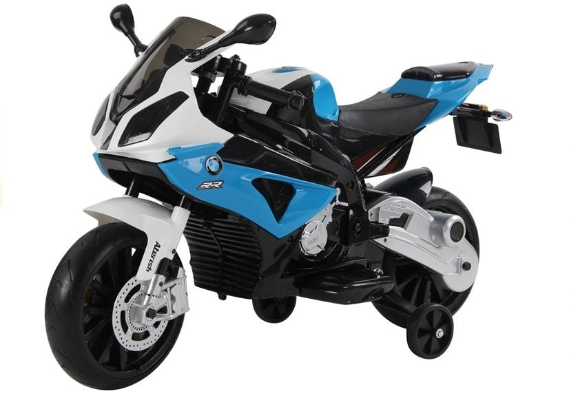 Vaikiškas elektrinis BMW S1000RR motociklas, mėlynas