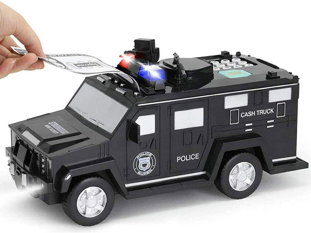 Vaikiška taupyklė su PIN kodu - Policijos automobilis