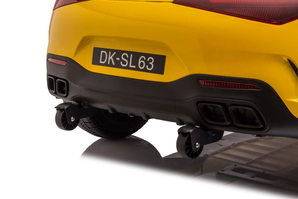 Dvivietis elektromobilis vaikams Mercedes AMG SL63, geltonas