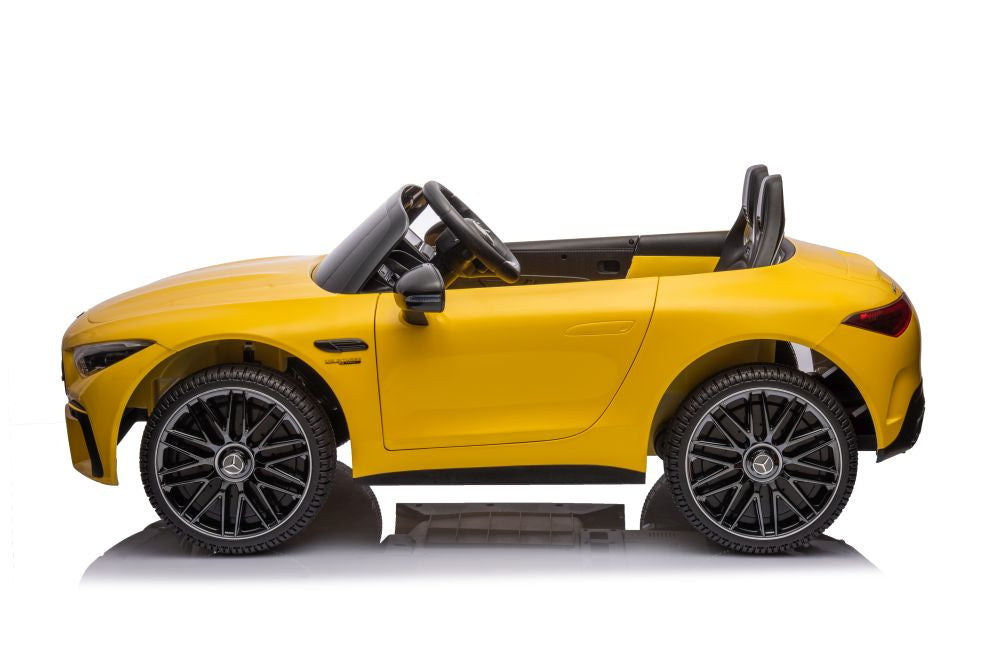 Dvivietis elektromobilis vaikams Mercedes AMG SL63, geltonas