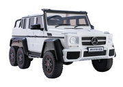Dvivietis elektrinis džipas vaikams Mercedes G63 6x4 24V, baltas