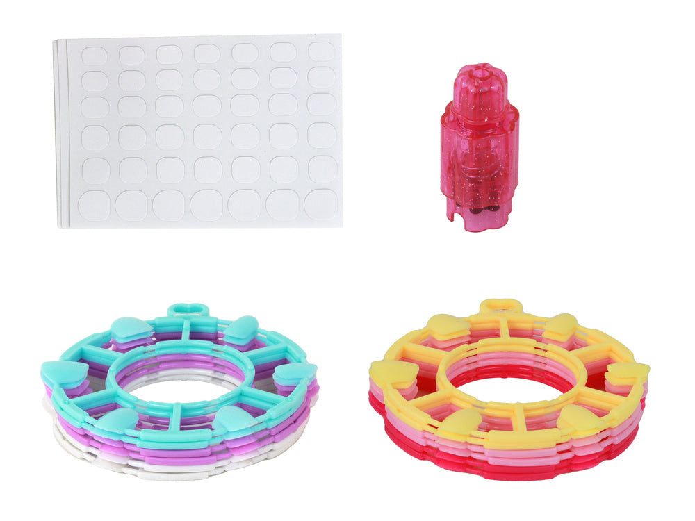 Nagų dailės rinkinys su lipdukais ir deimantais