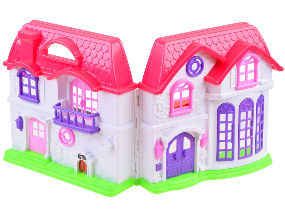 Sulankstomas lėlių namas su priedais