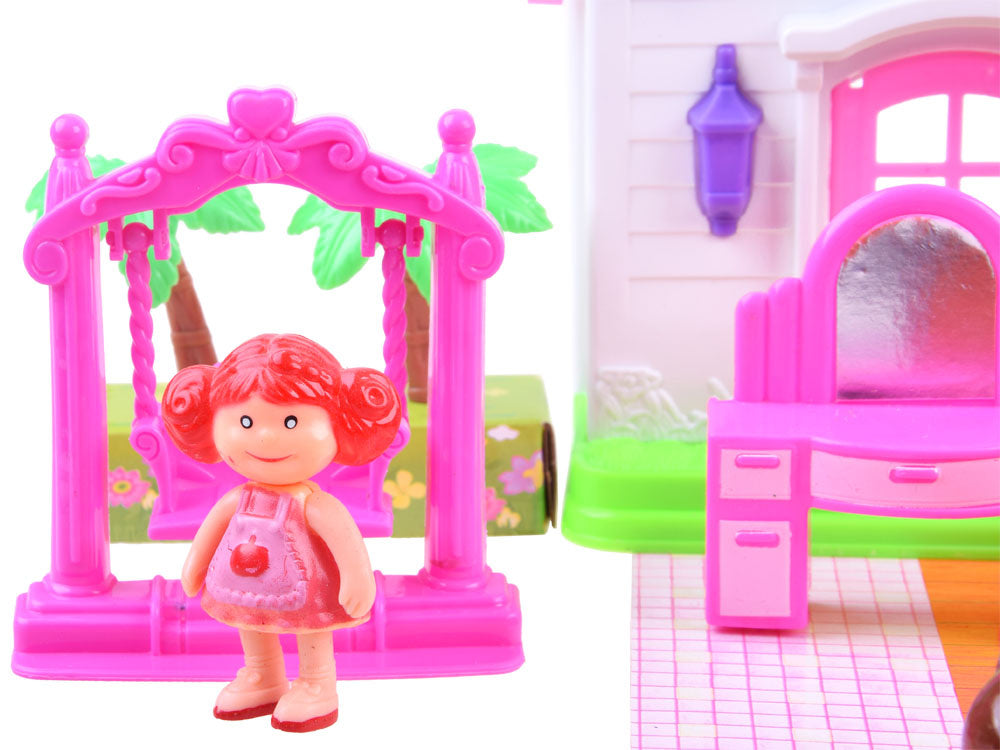 Sulankstomas lėlių namas su priedais