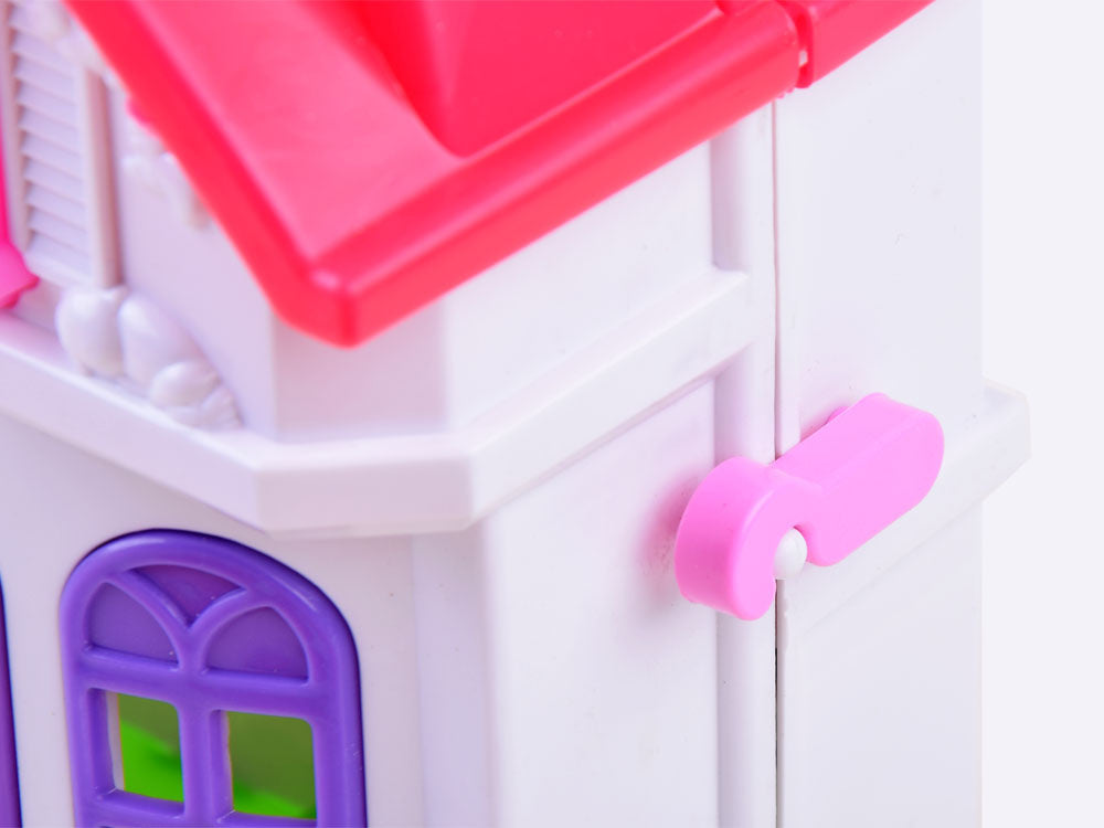 Sulankstomas lėlių namas su priedais