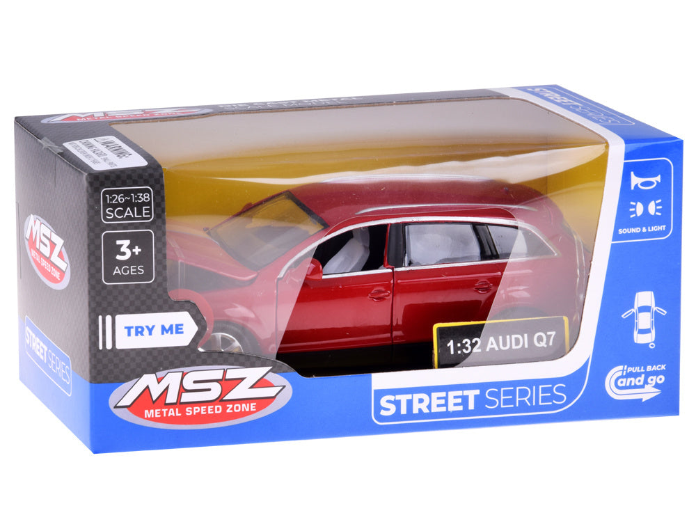 Žaislinis automobilis Suv Audi Q7 1:32, raudonas