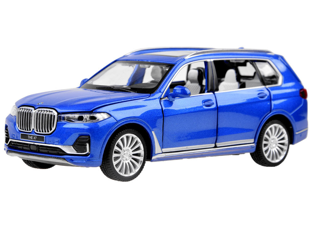 Metalinis automobilio modeliukas BMW X7, mėlynas