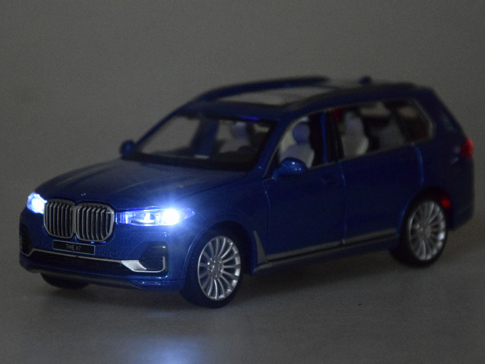 Metalinis automobilio modeliukas BMW X7, mėlynas
