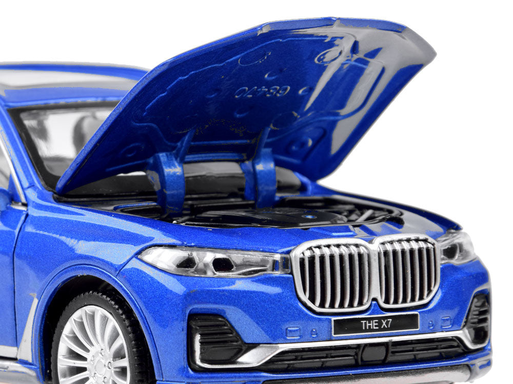 Metalinis automobilio modeliukas BMW X7, mėlynas