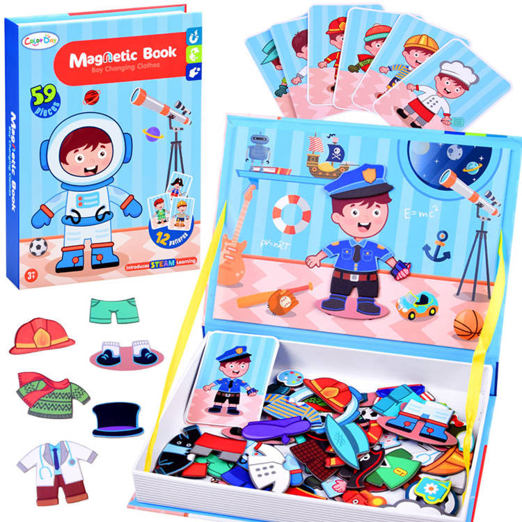 Magnetinių dėlionių knyga profesijos 59 el.