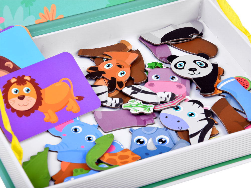 Magnetinė galvosūkių knyga „Zoologijos sodo gyvūnai“ 66 vnt.