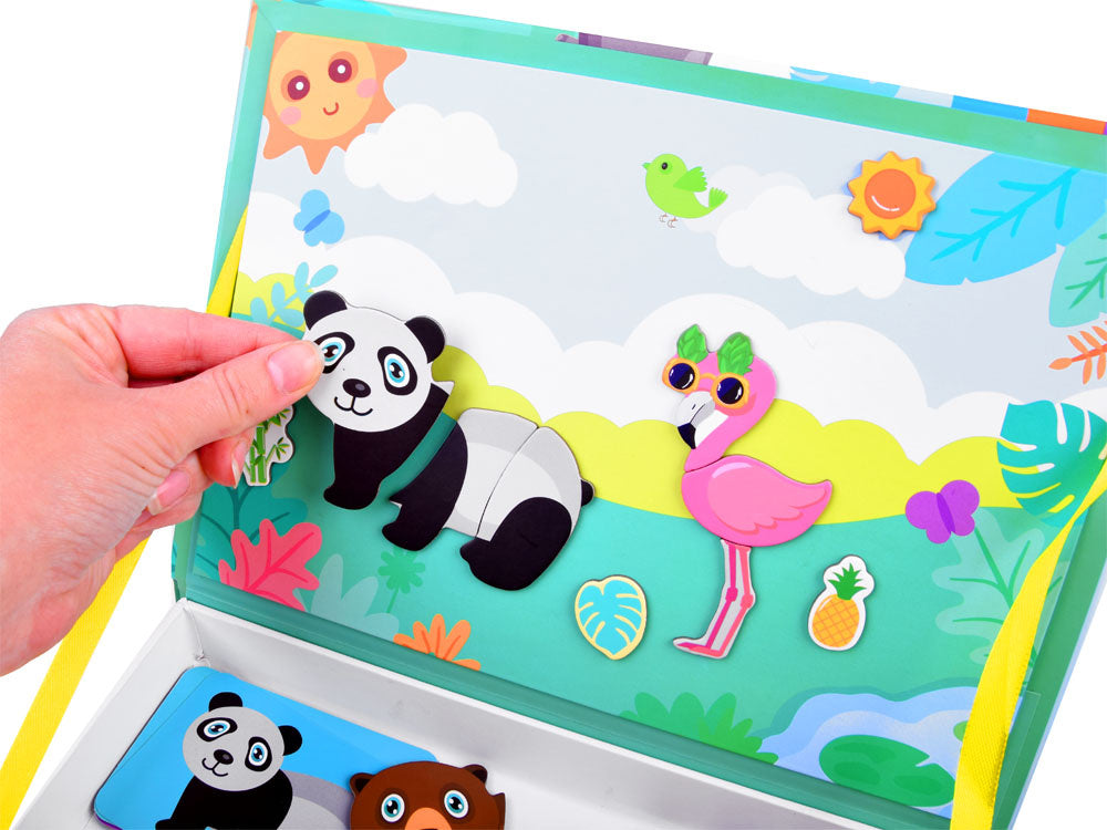 Magnetinė galvosūkių knyga „Zoologijos sodo gyvūnai“ 66 vnt.