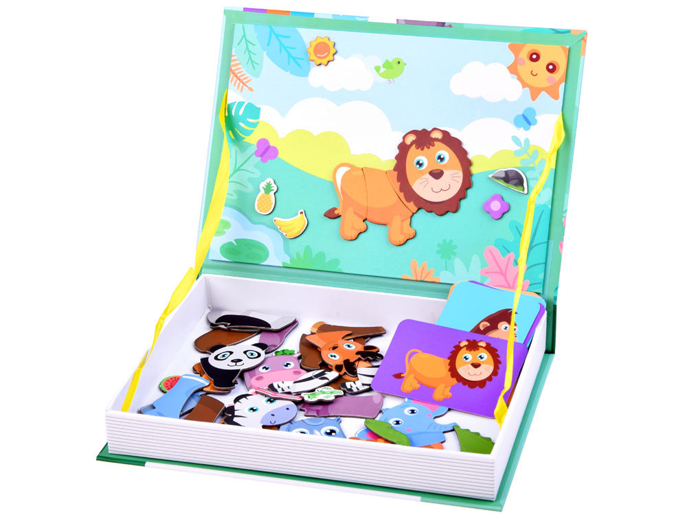 Magnetinė galvosūkių knyga „Zoologijos sodo gyvūnai“ 66 vnt.