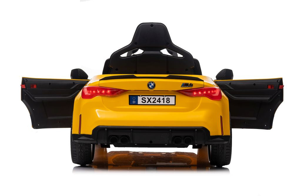 Vienvietis elektromobilis vaikams BMW M4, geltonas