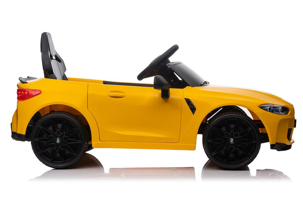 Vienvietis elektromobilis vaikams BMW M4, geltonas