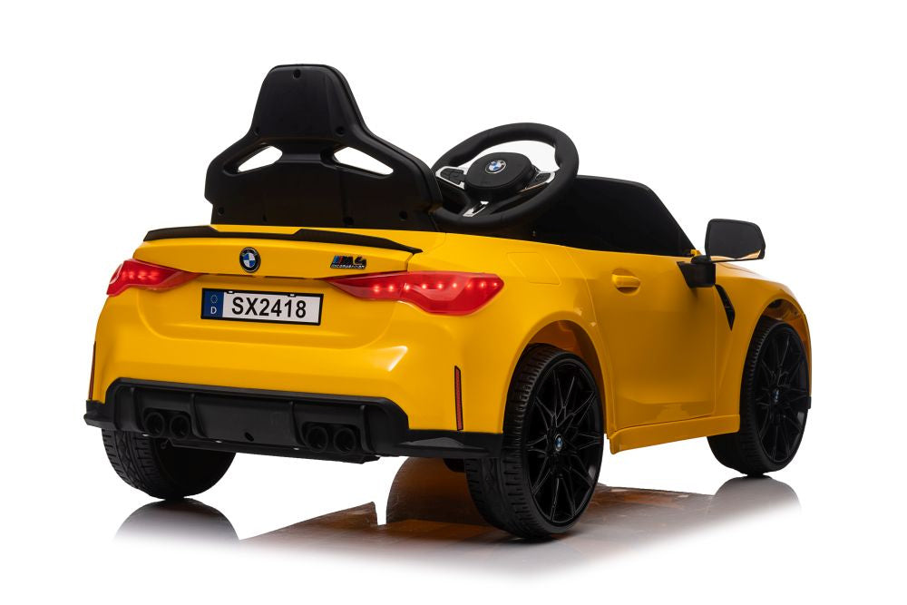 Vienvietis elektromobilis vaikams BMW M4, geltonas