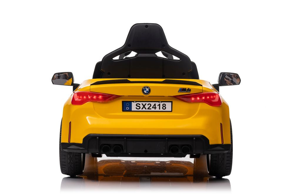 Vienvietis elektromobilis vaikams BMW M4, geltonas