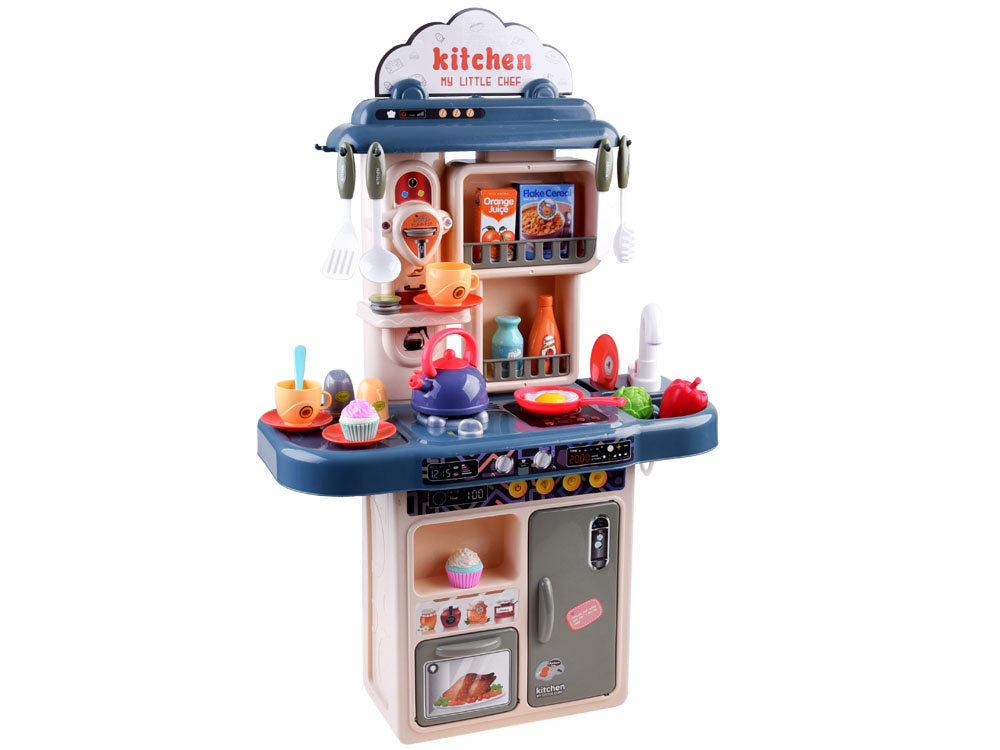 Interaktyvi vaikiška virtuvė su garso ir šviesos efektais 42 el., mėlyna