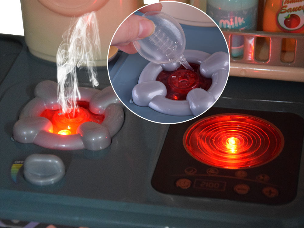 Interaktyvi vaikiška virtuvė su garso ir šviesos efektais 42 el., mėlyna