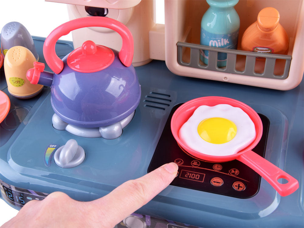 Interaktyvi vaikiška virtuvė su garso ir šviesos efektais 42 el., mėlyna