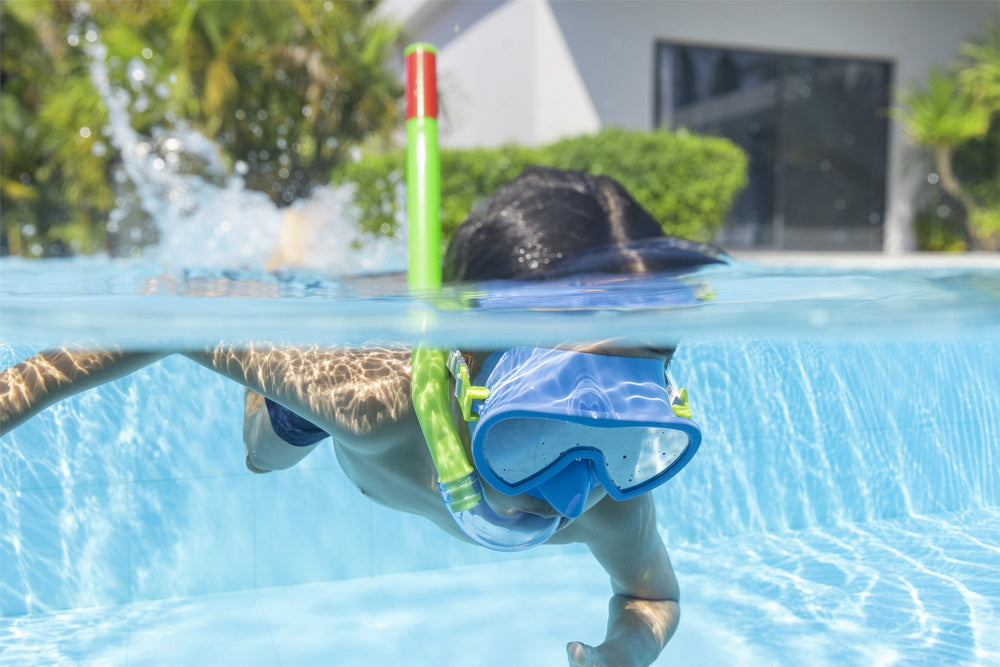 Nardymo kaukė su vamzdeliu, žalia, Bestway 24036