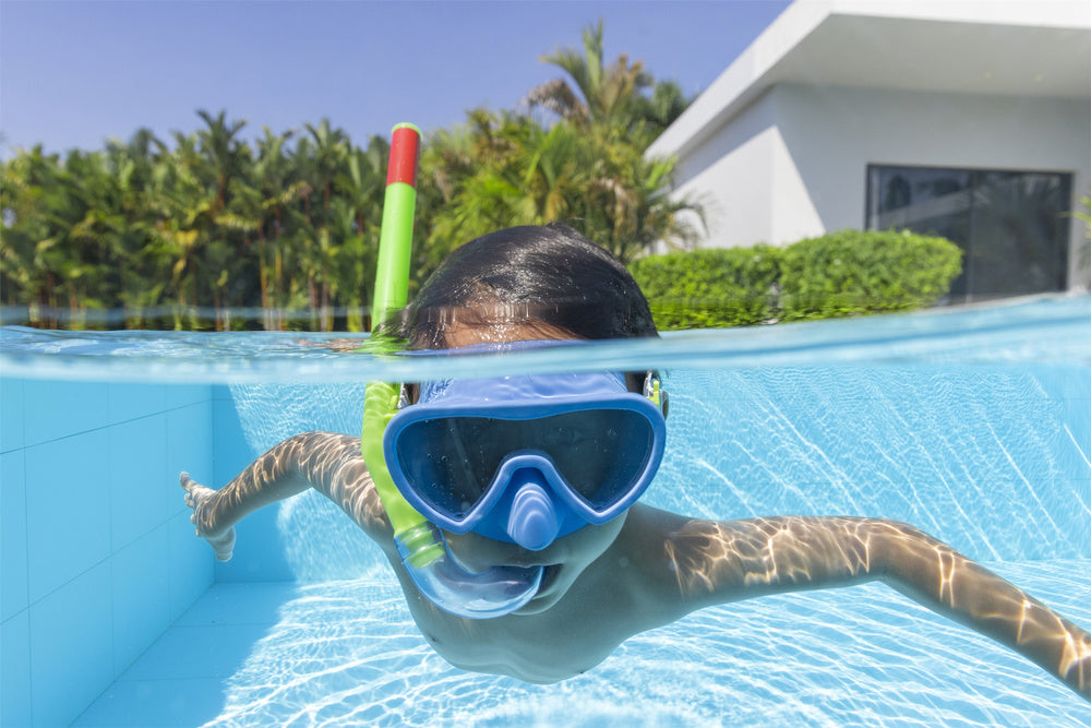 Nardymo kaukė su vamzdeliu, žalia, Bestway 24036