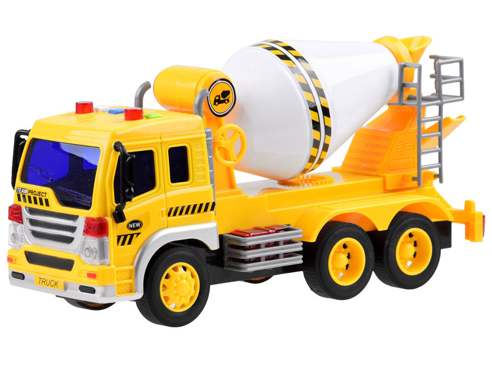 Žaislinis sunkvežimis betono maišyklė, šviesos ir garso efektai