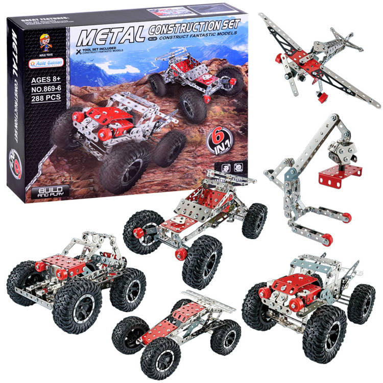 Metalinis konstruktorius 6 in 1, 288 detalių
