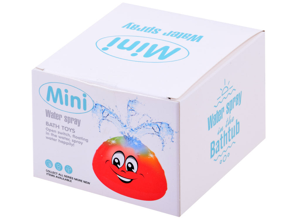 Plūduriuojantis ir šviečiantis vonios fontanas, raudonas