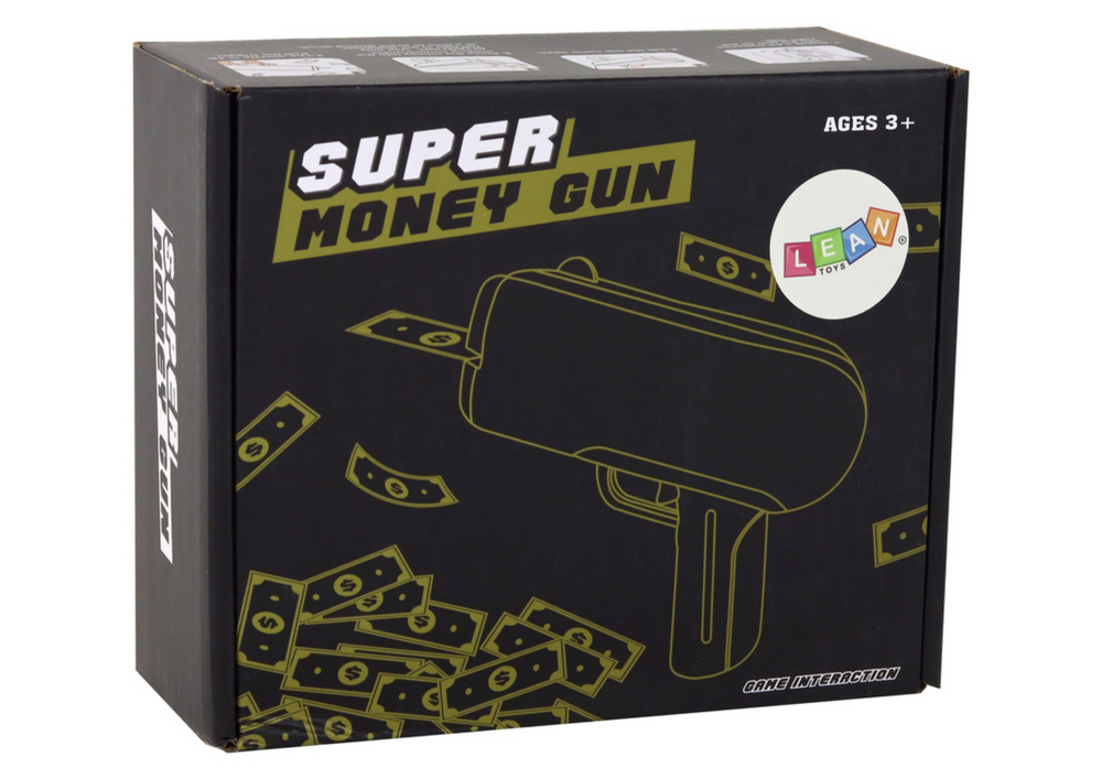 Žaislinis pinigų pistoletas, raudonas