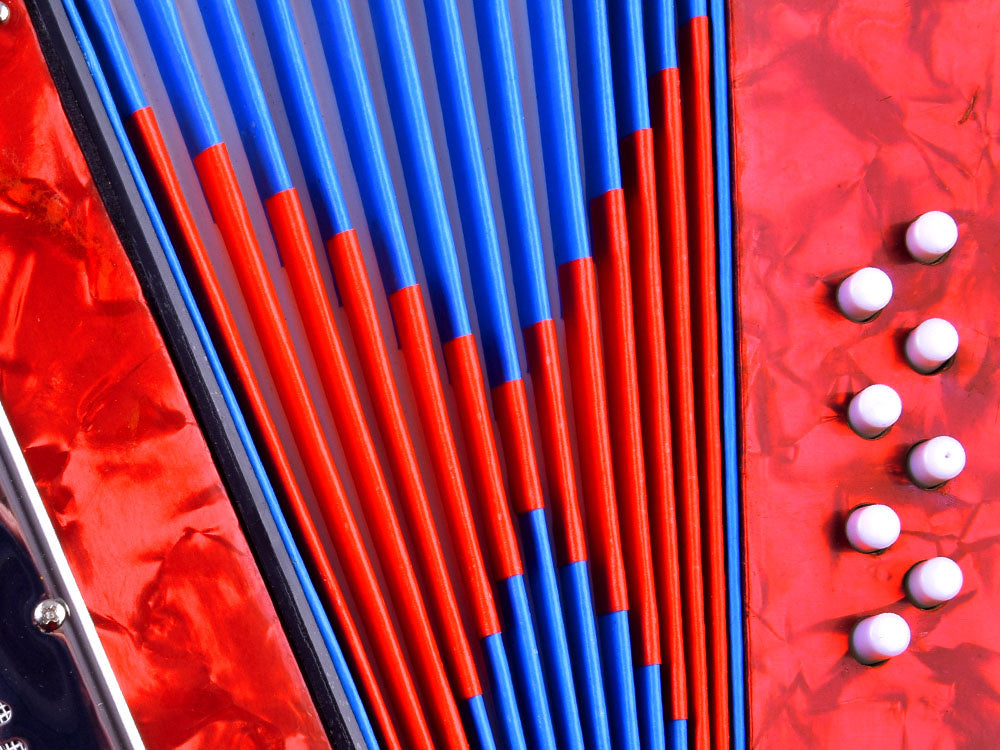 Akordeonas, raudonas