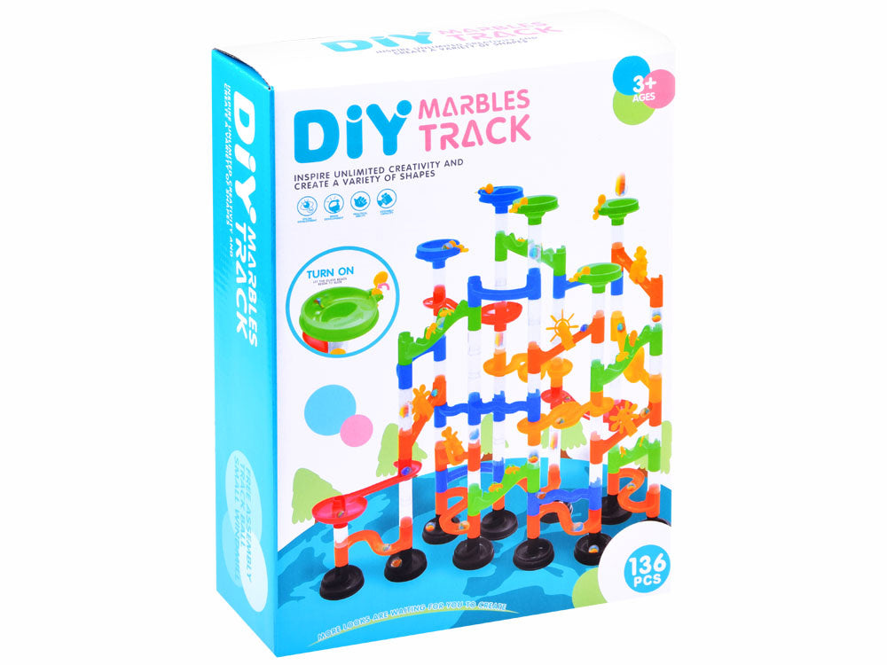 Marmuro spalvos kamuoliukų takelio kalnelis 136 el.