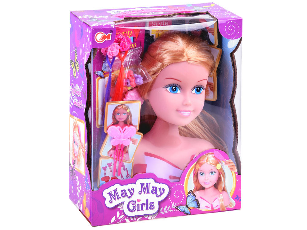 Lėlės galva šukavimui su aksesuarais