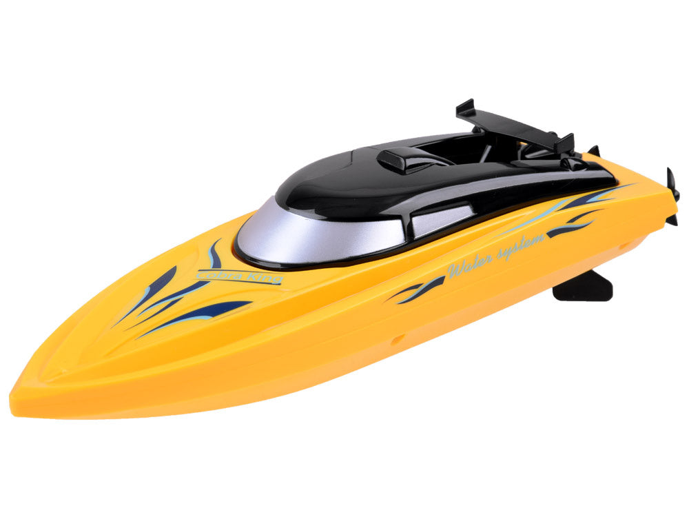 Nuotoliniu būdu valdoma valtis 2in1, krokodilas, geltona