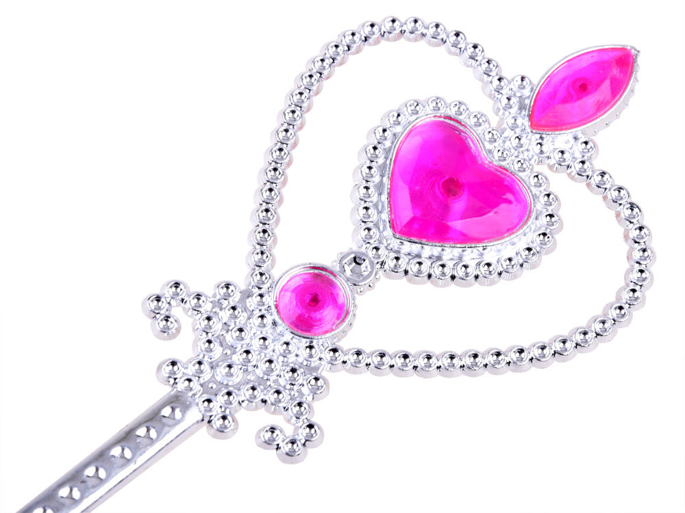 Princesių rinkinys su karūna ir prisegama kasa, rožinis