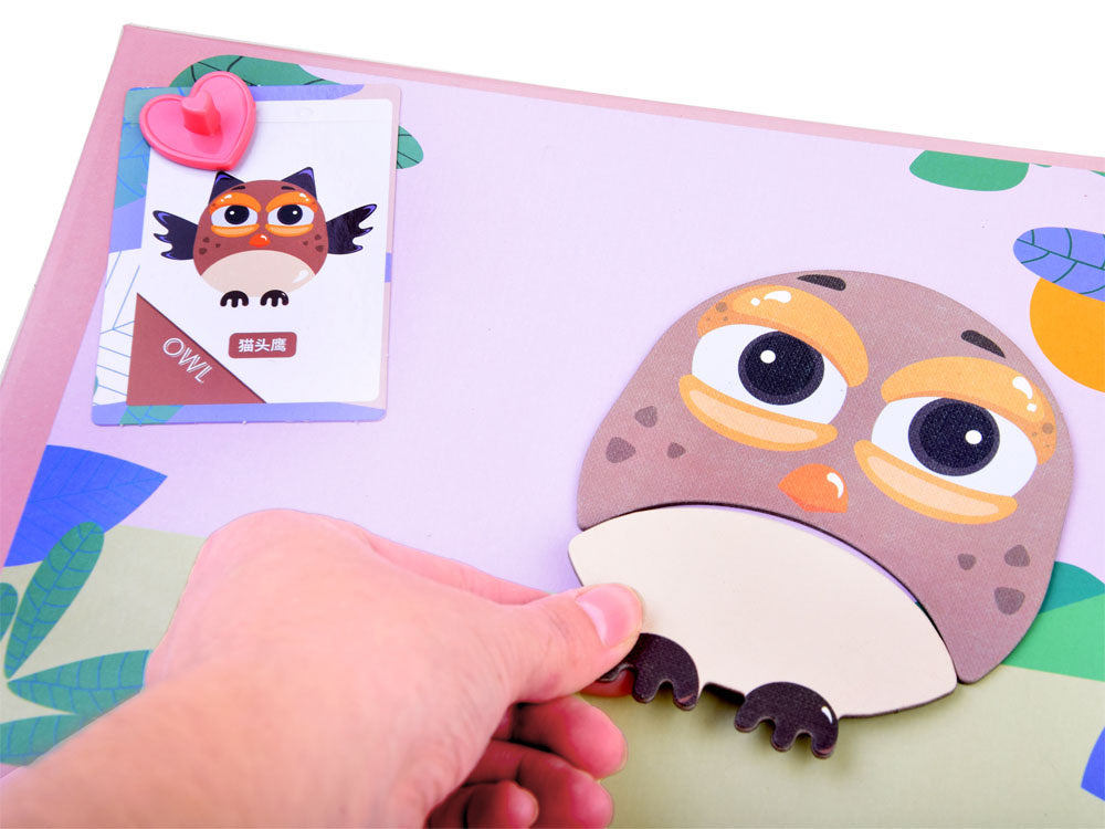 Magnetinė gyvūnų dėlionė vaikams 54 el.