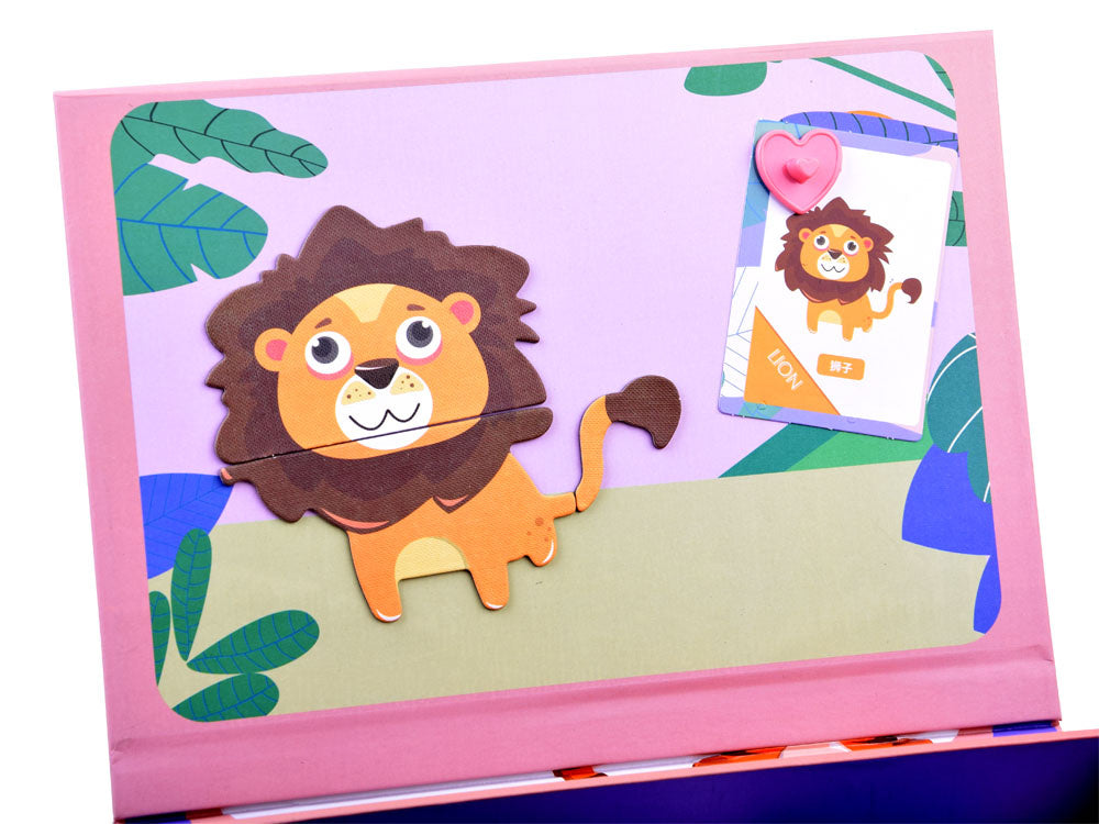 Magnetinė gyvūnų dėlionė vaikams 54 el.