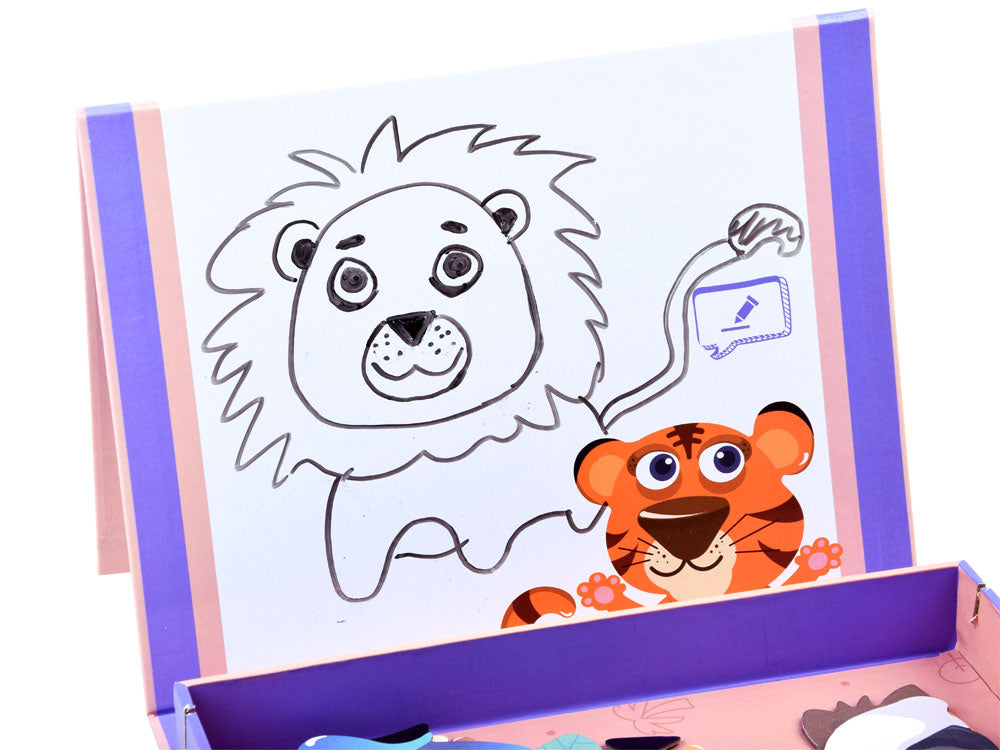 Magnetinė gyvūnų dėlionė vaikams 54 el.