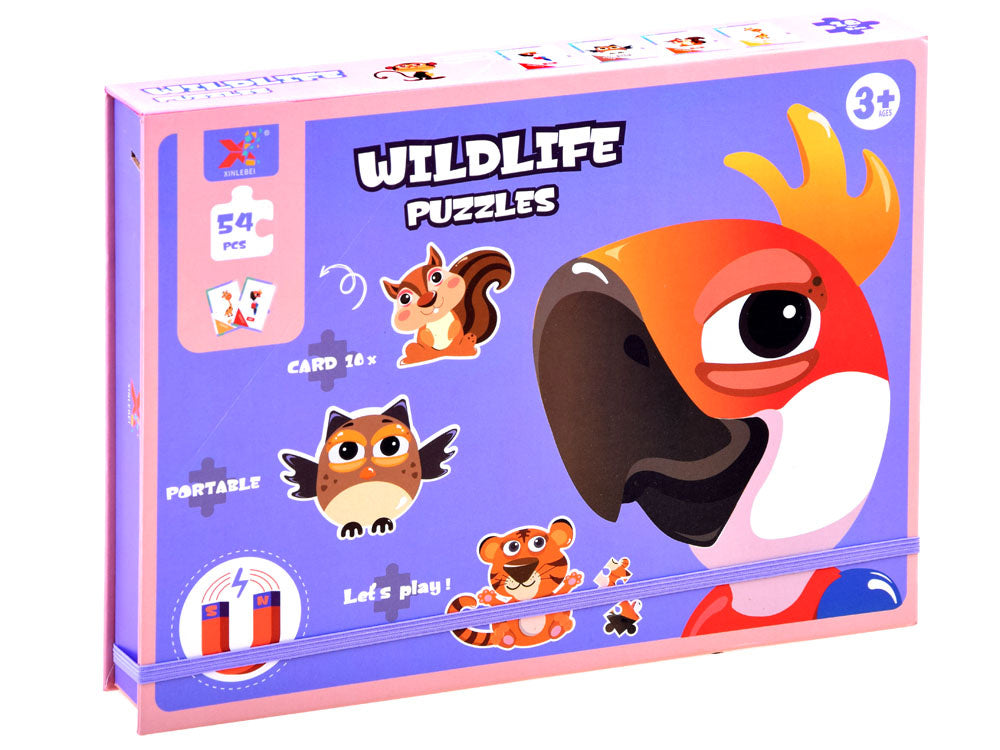 Magnetinė gyvūnų dėlionė vaikams 54 el.