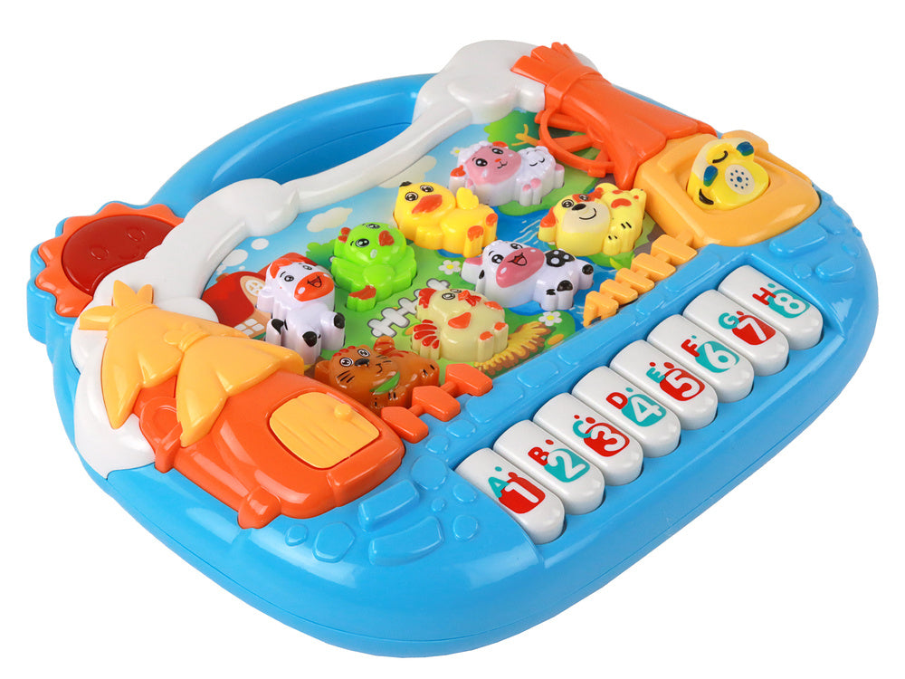 Edukacinis pianinas anglų kalba, mėlynas