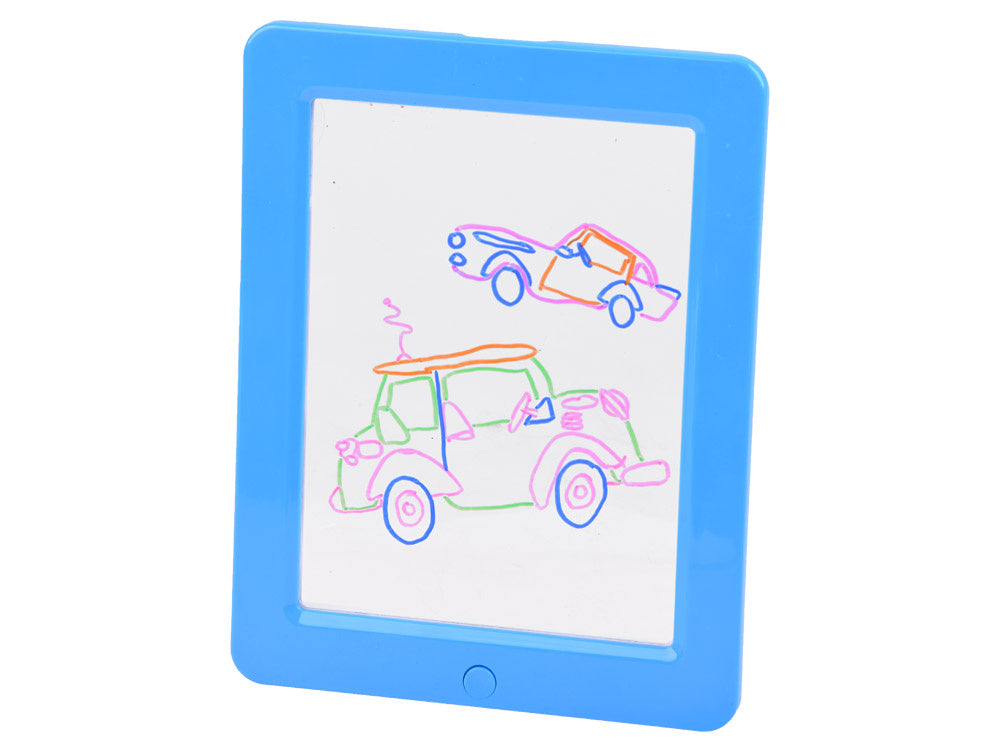 Apšviesta lenta su 3D akiniais ir rašikliais