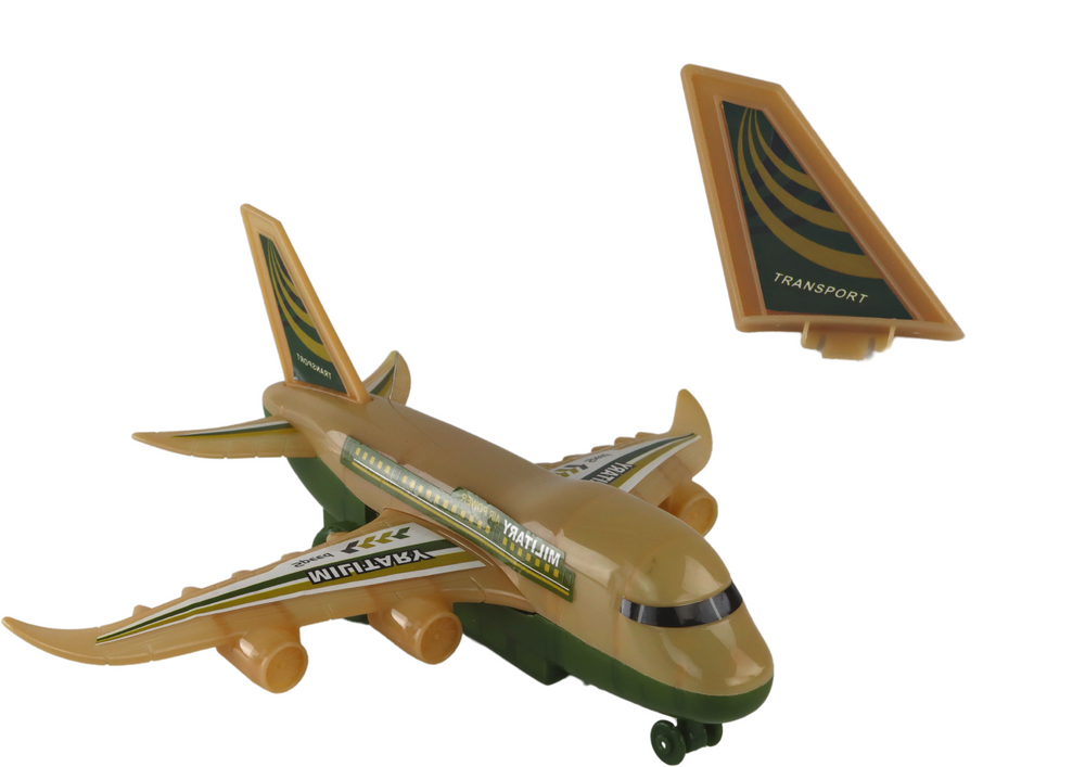 Nuotoliniu būdu valdomas karinis lėktuvas, rudas